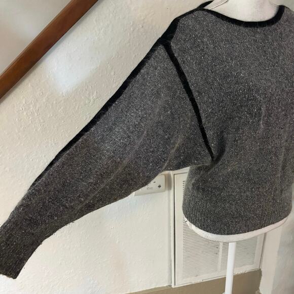 Vintage IB Diffusion Size S Sweater Boatneck Dolman Sleeve Silk Angora Lambswool - Picture 3 of 5